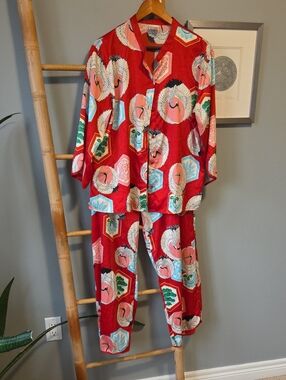 Josie Natori for Target Red Crane Print Pajama Set